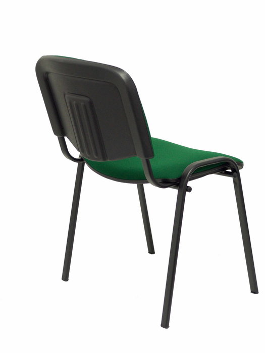 Silla Iso tapizada con Tela color Verde botella. Sin brazos
