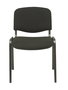 Silla Iso tapizada con Tela color Negro. Sin brazos