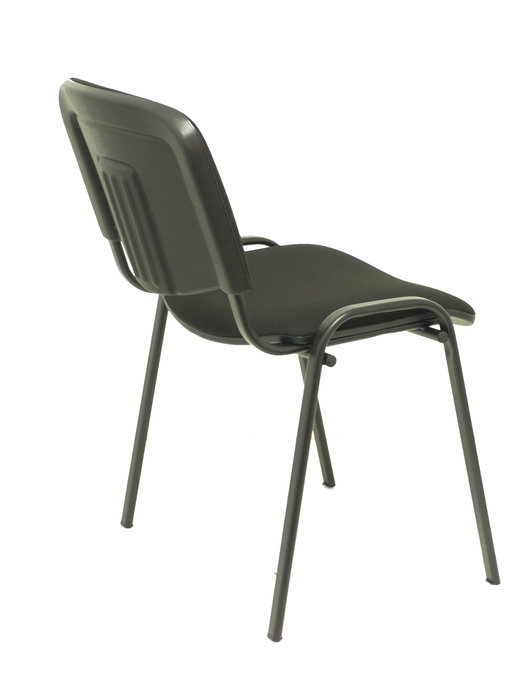 Silla Iso tapizada con Tela color Negro. Sin brazos