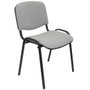 NOWY STYL Silla Iso tapizada en tela gris sin brazos (Pack de 2)