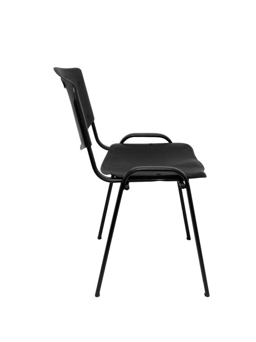 Silla Piqueras Y Crespo Robledo Confidente Ergonomica Apilable Estructura Negra Asiento Y Respaldo Pvc Negro Pack De 2