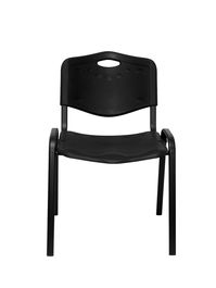Silla Piqueras Y Crespo Robledo Confidente Ergonomica Apilable Estructura Negra Asiento Y Respaldo Pvc Negro Pack De 2