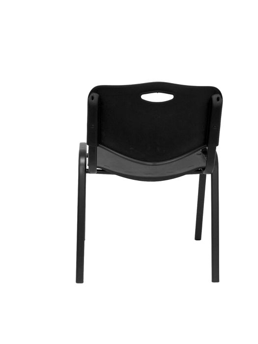 Silla Piqueras Y Crespo Robledo Confidente Ergonomica Apilable Estructura Negra Asiento Y Respaldo Pvc Negro Pack De 2