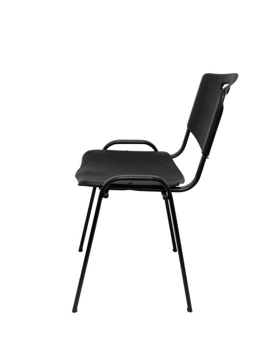 Silla Piqueras Y Crespo Robledo Confidente Ergonomica Apilable Estructura Negra Asiento Y Respaldo Pvc Negro Pack De 2