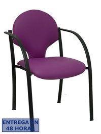 PIQUERAS Y CRESPO Silla Hellín Morada con Brazos Fijos
