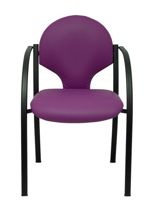 PIQUERAS Y CRESPO Silla Hellín Morada con Brazos Fijos