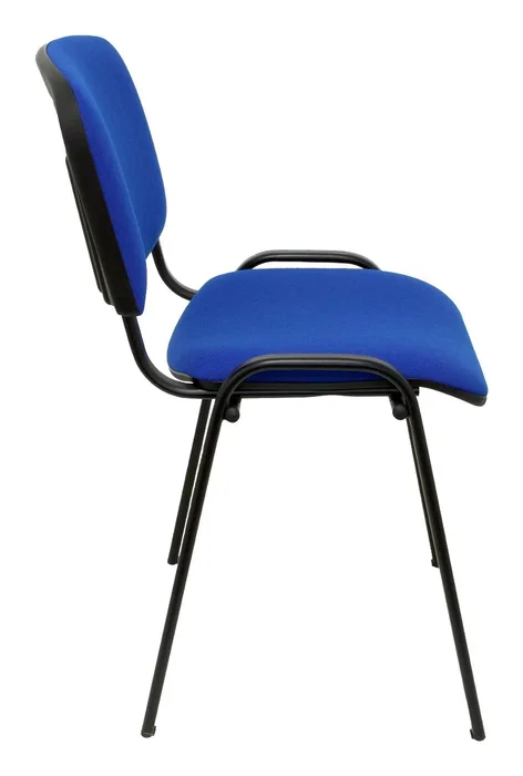 PIQUERAS Y CRESPO Silla Alcaraz Confidente Apilable con Asiento Tapizado Aran Azul