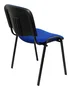 PIQUERAS Y CRESPO Silla Alcaraz Confidente Apilable con Asiento Tapizado Aran Azul