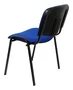 PIQUERAS Y CRESPO Silla Alcaraz Confidente Apilable con Asiento Tapizado Aran Azul
