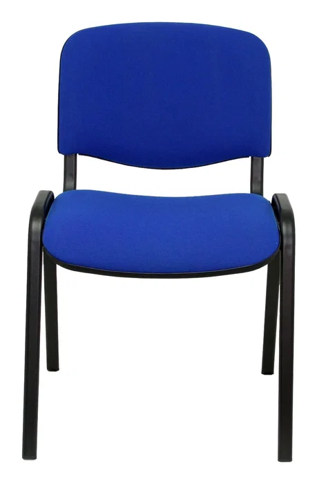PIQUERAS Y CRESPO Silla Alcaraz Confidente Apilable con Asiento Tapizado Aran Azul
