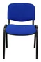 PIQUERAS Y CRESPO Silla Alcaraz Confidente Apilable con Asiento Tapizado Aran Azul