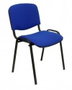 PIQUERAS Y CRESPO Silla Alcaraz Confidente Apilable Asiento Tapizado ARAN Azul