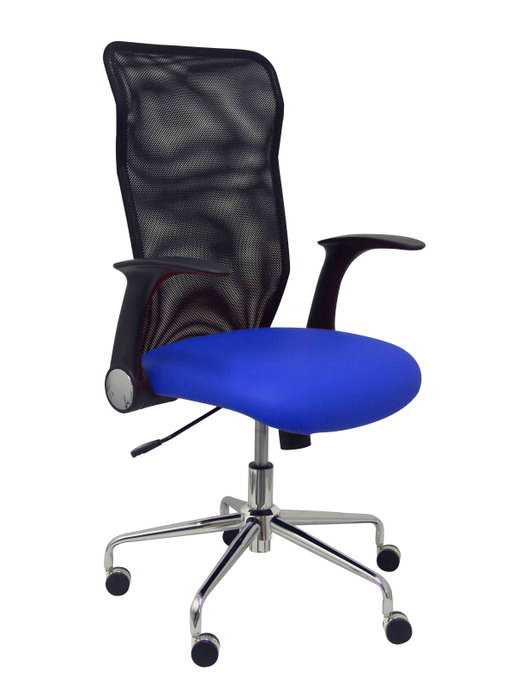 PIQUERAS Y CRESPO Silla Minaya con brazos abatibles y asiento en similpiel azul PIQUERAS Y CRESPO Silla Minaya con brazos abatibles y asiento en similpiel azul