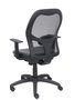 Silla de oficina Jorquera con mecanismo Sincro/Traslack tapizada con Similpiel color Negro. Equipada con lumbar 1D, Brazos 1D y Ruedas de nailon 50 mm