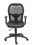 Silla de oficina Jorquera con mecanismo Sincro/Traslack tapizada con Similpiel color Negro. Equipada con lumbar 1D, Brazos 1D y Ruedas de nailon 50 mm