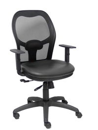 Silla Piqueras Y Crespo Jorquera Uso Intensivo Brazos Regulables Mecanismo Sincro/Traslack Regulador De Tension Ruedas Nylon Respaldo De Malla Negra Y Asiento Tapizado Similpiel Negro