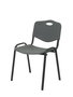 Silla Iso de PVC color Gris. Sin brazos