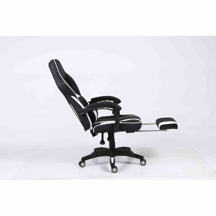 Piqueras y crespo silla gaming mod. bonete similpiel con reposapiés negro y blanco