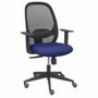 PIQUERAS Y CRESPO Silla Cilanco con Mecanismo Sincro, Malla Negra y Asiento Azul Marino