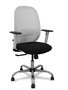 PIQUERAS Y CRESPO Silla Cilanco con Mecanismo Sincro, Malla Blanca y Asiento Negro