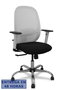 PIQUERAS Y CRESPO Silla Cilanco con mecanismo Sincro, Malla Blanca y Asiento Negro
