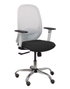 PIQUERAS Y CRESPO Silla Cilanco con mecanismo Sincro, Malla Blanca y Asiento Negro