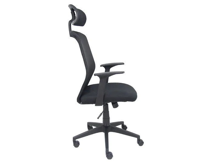 Piqueras y Crespo Silla Parolis con Cabecero y Mecanismo Basculante Negro Piqueras y Crespo Silla Parolis con Cabecero y Mecanismo Basculante Negro