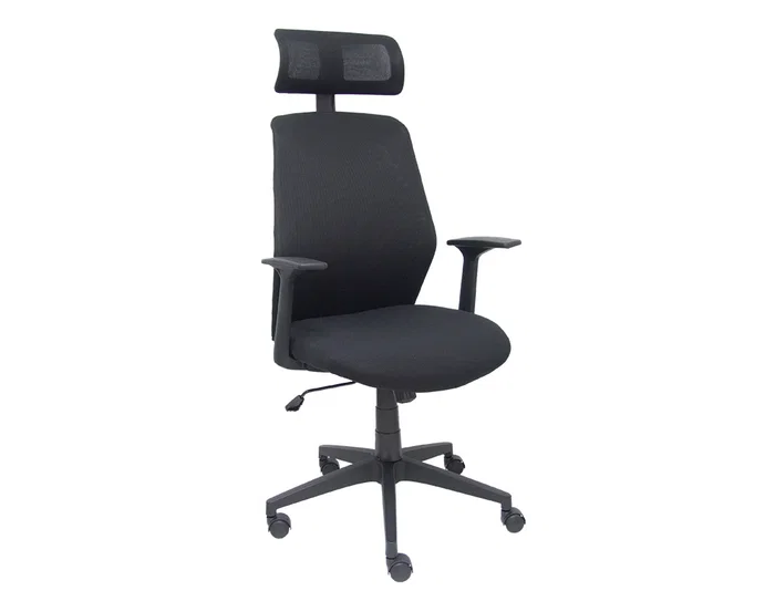 Piqueras y Crespo Silla Parolis con Cabecero y Mecanismo Basculante Negro Piqueras y Crespo Silla Parolis con Cabecero y Mecanismo Basculante Negro