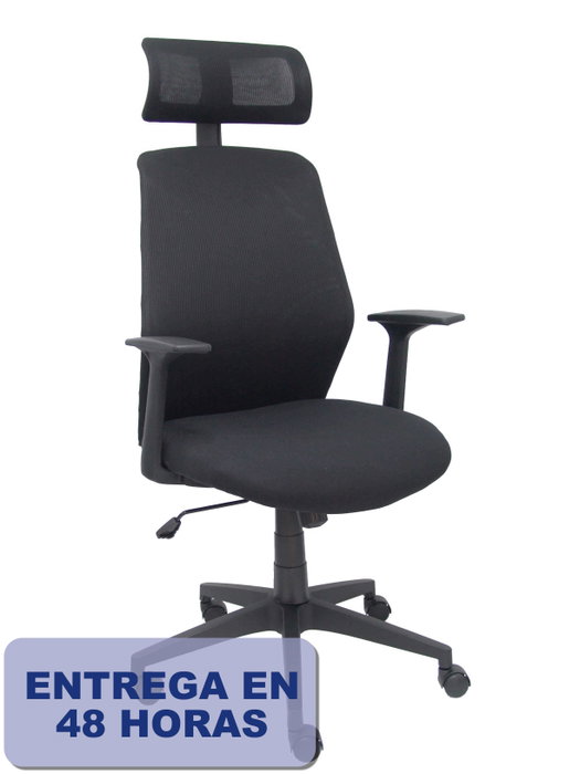 Piqueras y Crespo Silla Parolis con Cabecero y Mecanismo Basculante Negro Piqueras y Crespo Silla Parolis con Cabecero y Mecanismo Basculante Negro