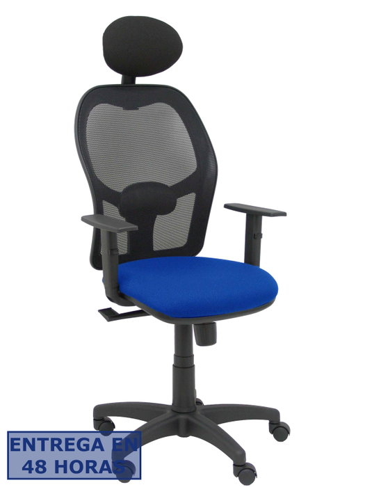 PIQUERAS Y CRESPO Silla Alocén con Mecanismo Sincro, Malla Negra y Asiento Azul PIQUERAS Y CRESPO Silla Alocén con Mecanismo Sincro, Malla Negra y Asiento Azul
