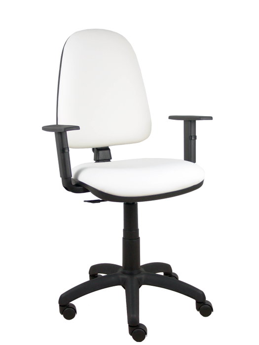 PIQUERAS Y CRESPO Silla de oficina Aýna en Similpiel Blanco con Brazos 1D PIQUERAS Y CRESPO Silla de oficina Aýna en Similpiel Blanco con Brazos 1D