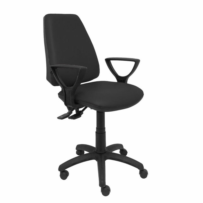 PIQUERAS Y CRESPO Silla de oficina Elche con mecanismo Asincro, símil piel Negro y brazos fijos PIQUERAS Y CRESPO Silla de oficina Elche con mecanismo Asincro, símil piel Negro y brazos fijos