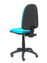Silla de oficina Aýna con mecanismo Contacto permanente básico tapizada con Similpiel color Turquesa. Equipada con Base poliamida negra, Sin brazos y Ruedas de parqué