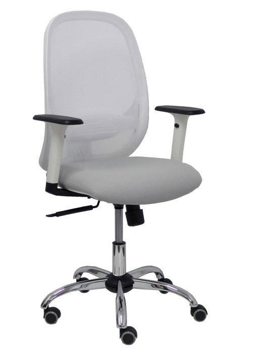 PIQUERAS Y CRESPO Silla de oficina Cilanco con mecanismo Sincro, Blanco y Gris claro PIQUERAS Y CRESPO Silla de oficina Cilanco con mecanismo Sincro, Blanco y Gris claro