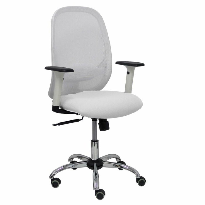 PIQUERAS Y CRESPO Silla Cilanco Blanca con Mecanismo Sincro y Brazos 1D PIQUERAS Y CRESPO Silla Cilanco Blanca con Mecanismo Sincro y Brazos 1D