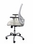 Silla de oficina Cilanco con mecanismo Sincro tapizada con Similpiel color Blanco. Equipada con lumbar 1D, Brazos 1D y Ruedas de parqué