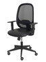 Silla de oficina Cilanco con mecanismo Sincro tapizada con Similpiel color Negro. Equipada con lumbar 1D, Brazos 1D y Ruedas de parqué