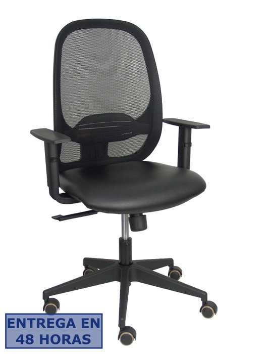 PIQUERAS Y CRESPO Silla Cilanco con Mecanismo Sincro, Malla y Similpiel Negra PIQUERAS Y CRESPO Silla Cilanco con Mecanismo Sincro, Malla y Similpiel Negra