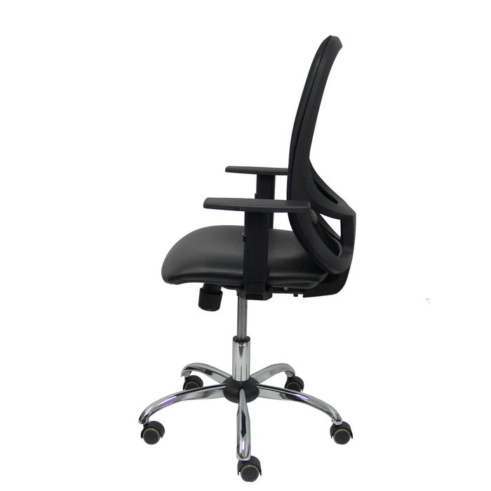 PIQUERAS Y CRESPO Silla Cilanco con Mecanismo Sincro, Malla y Similpiel Negro