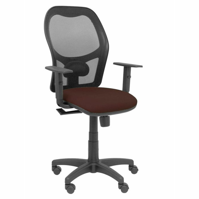 PIQUERAS Y CRESPO Silla Alocén con Mecanismo Sincro, Malla Negra y Asiento Marrón Oscuro PIQUERAS Y CRESPO Silla Alocén con Mecanismo Sincro, Malla Negra y Asiento Marrón Oscuro