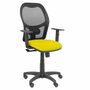 PIQUERAS Y CRESPO Silla de Oficina Alocén, Mecanismo Sincro, Asiento Amarillo y Respaldo Malla Negro