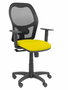 PIQUERAS Y CRESPO Silla de Oficina Alocén, Mecanismo Sincro, Asiento Amarillo y Respaldo Malla Negro