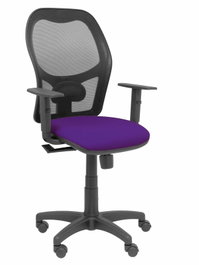 PIQUERAS Y CRESPO Silla Alocén malla negra y asiento Bali morado