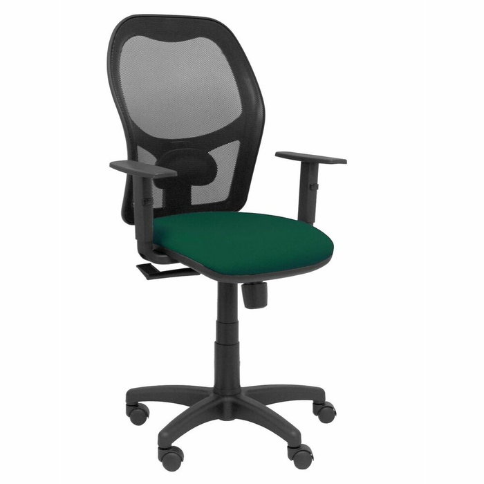 PIQUERAS Y CRESPO Silla de oficina Alocén con mecanismo sincro, asiento verde botella y respaldo malla negra PIQUERAS Y CRESPO Silla de oficina Alocén con mecanismo sincro, asiento verde botella y respaldo malla negra
