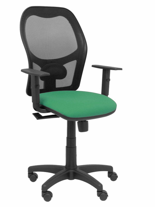 PIQUERAS Y CRESPO Silla Alocén con respaldo de malla negra y asiento verde esmeralda PIQUERAS Y CRESPO Silla Alocén con respaldo de malla negra y asiento verde esmeralda
