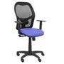 PIQUERAS Y CRESPO Silla Alocén con mecanismo Sincro, asiento azul claro y respaldo de malla negra