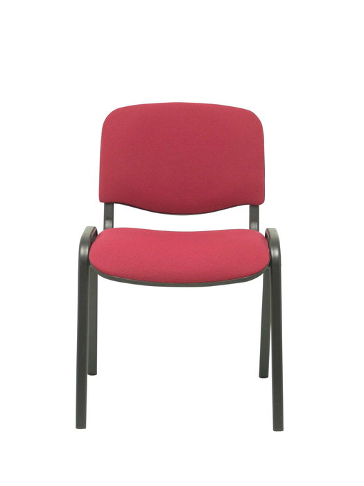 Silla Iso tapizada con Tela color Granate. Sin brazos