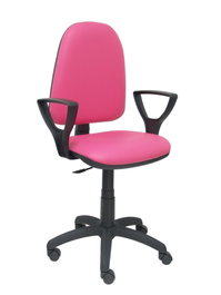 PIQUERAS Y CRESPO Silla de oficina Aýna Rosa con Brazos Fijos