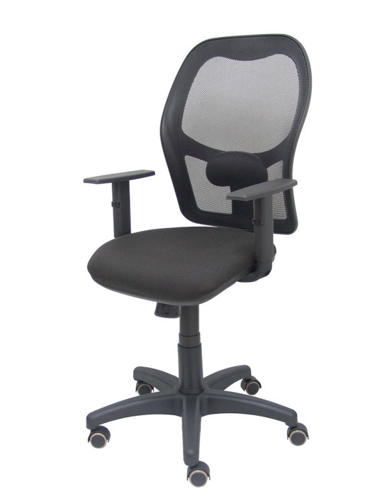PIQUERAS Y CRESPO Silla Alocén con mecanismo Sincro, brazos 1D y ruedas de parqué, Negro PIQUERAS Y CRESPO Silla Alocén con mecanismo Sincro, brazos 1D y ruedas de parqué, Negro