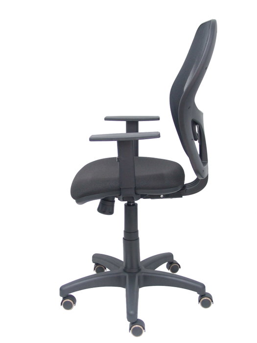 PIQUERAS Y CRESPO Silla Alocén con mecanismo Sincro, brazos 1D y ruedas de parqué, Negro PIQUERAS Y CRESPO Silla Alocén con mecanismo Sincro, brazos 1D y ruedas de parqué, Negro